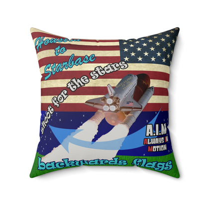 shoot for the stars - Faux Suede Square Pillow - ('snoops' background)