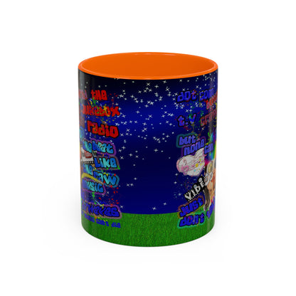 drop the beat - Accent Mug ('snoops' background)