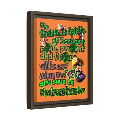 christmas spirits of boston - framed canvas art (crusta)