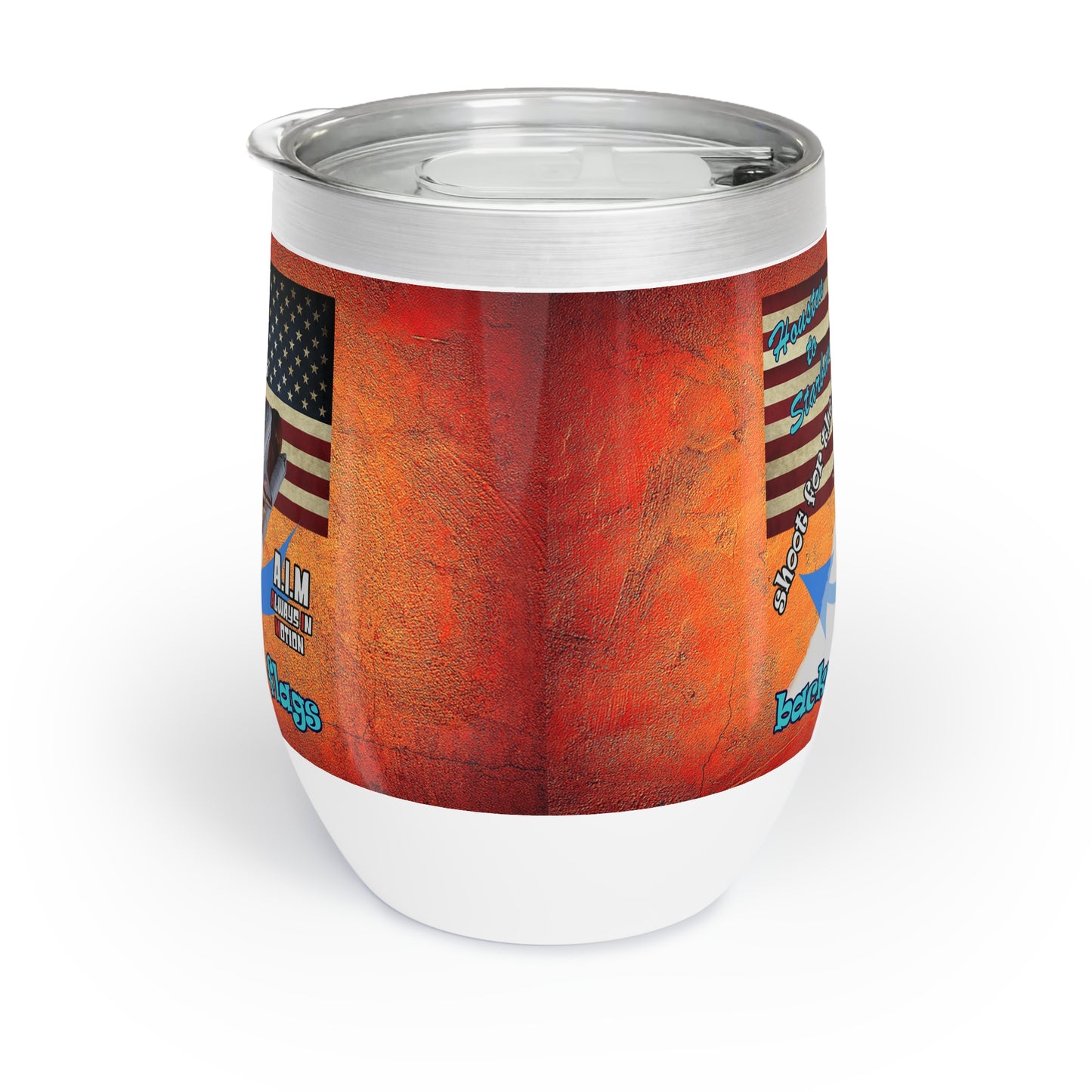 shoot for the stars - Chill Wine Tumbler (burnt orange)