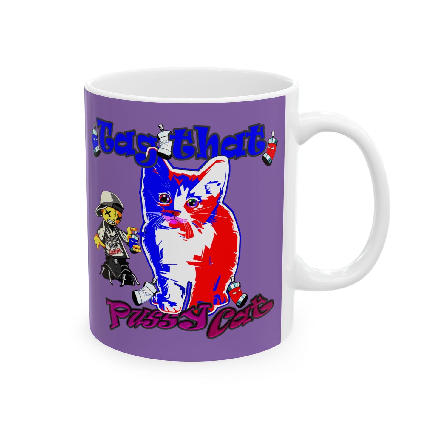 tag that - White Mug (light purple)