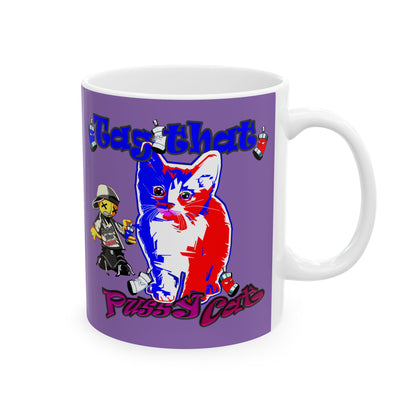 tag that - White Mug (light purple)