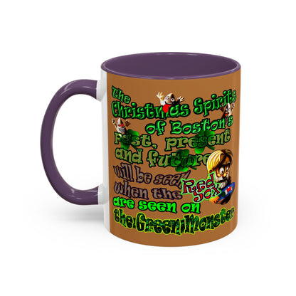 christmas spirits of boston - Accent Mug (light brown)