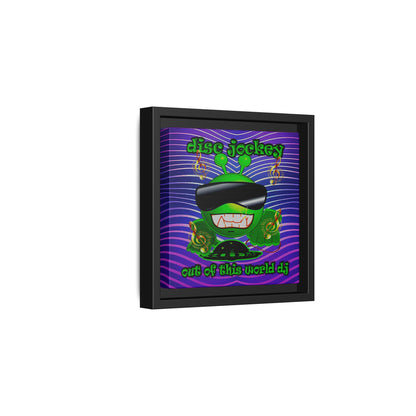 disc jockey - framed canvas art (purple wave)