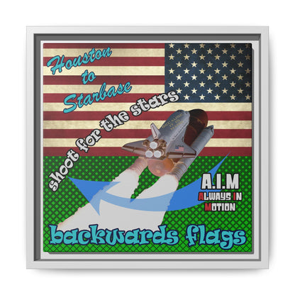 shoot for the stars - framed canvas art (logo green)