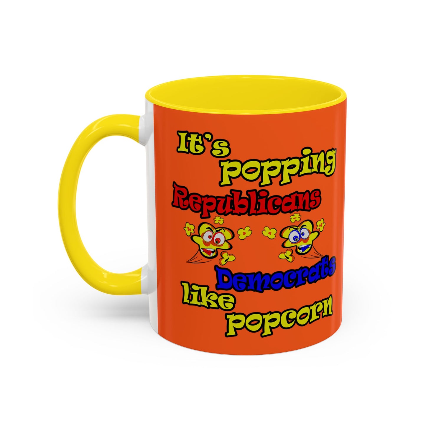 popping like popcorn - Accent Mug (orange)