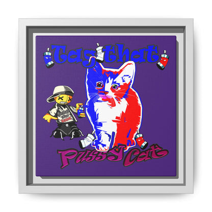 tag that - framed canvas art (purple)