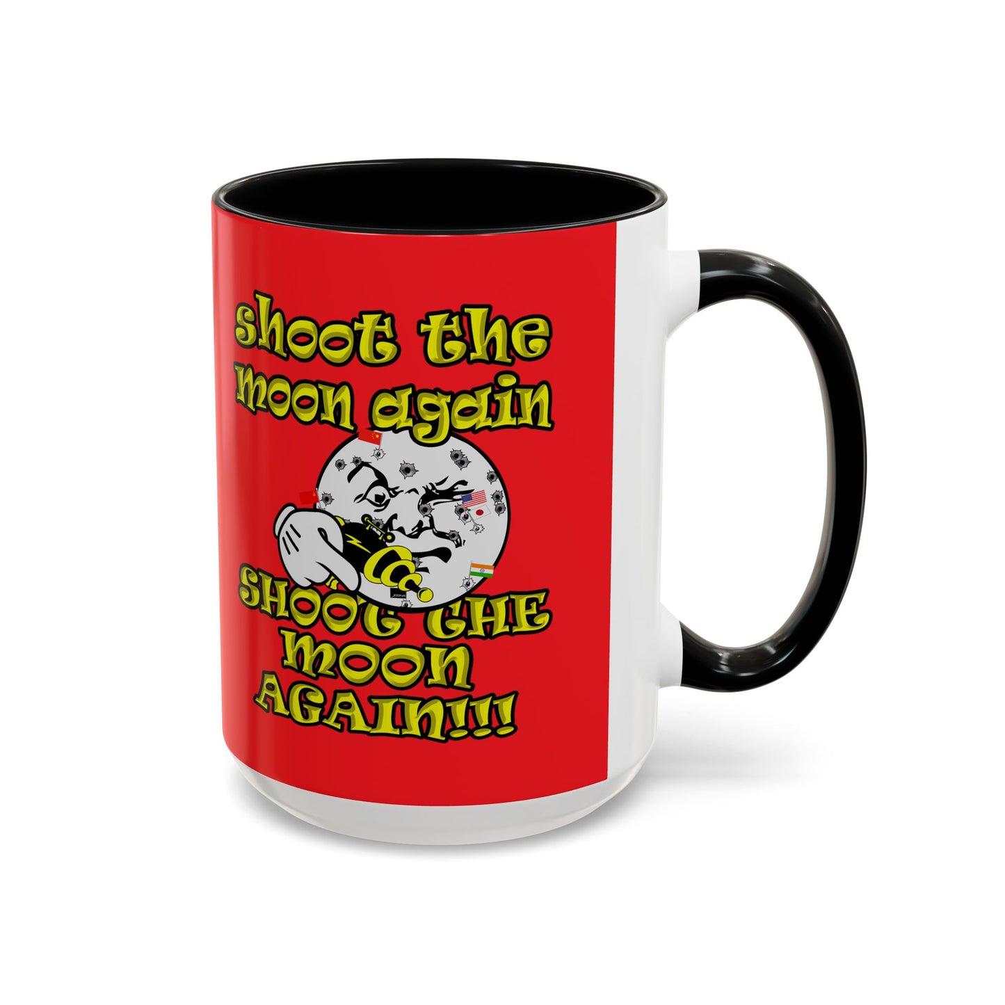 shoot the moon again - Accent Mug (red)