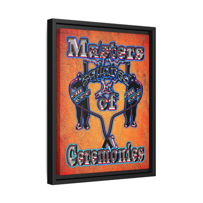 em cee squared - framed canvas art (burnt orange)