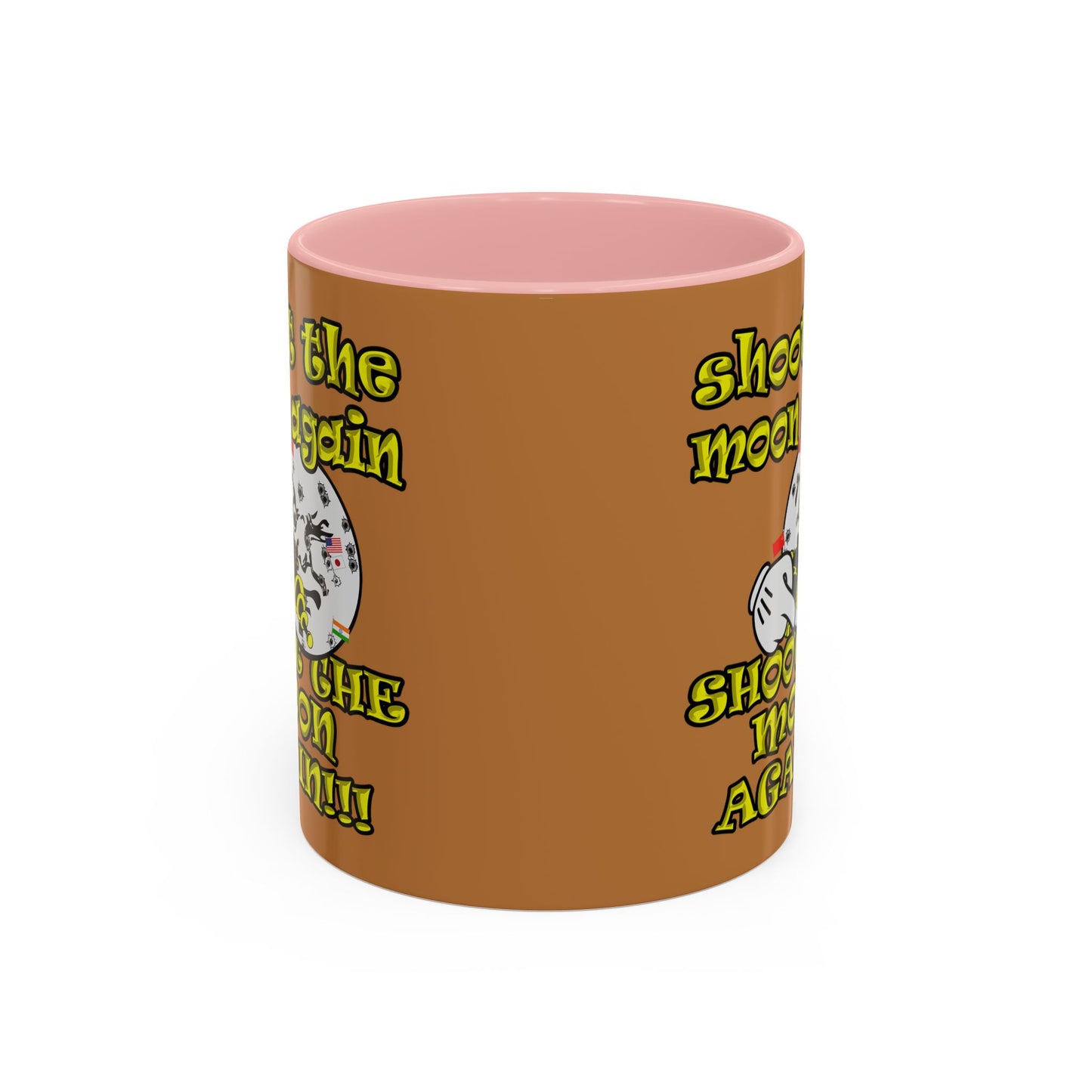 shoot the moon again - Accent Mug (light brown)
