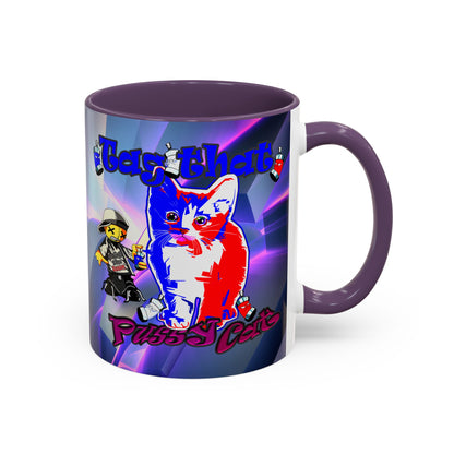 tag that - Accent Mug (grey-pink wave)