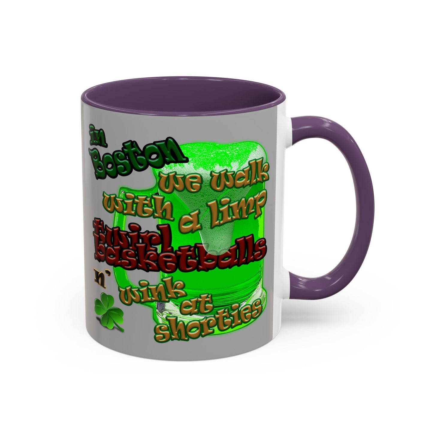 celtics logo - Accent Mug (light grey)