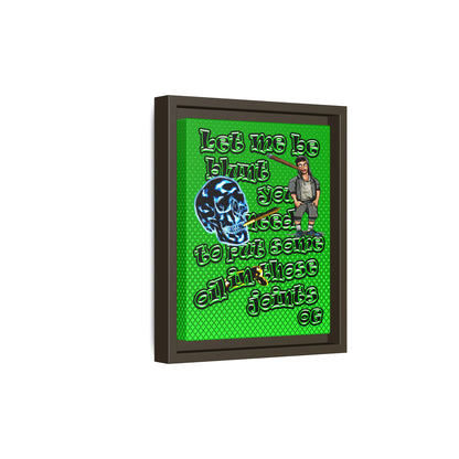 og - framed canvas art (logo green)