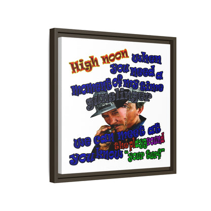 high noon - framed canvas art (white)