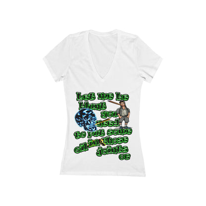 og - Women's Jersey Short Sleeve Deep V-Neck Tee