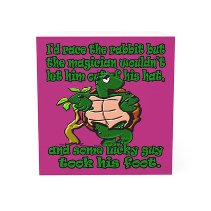 turtle race - note cube (pink)