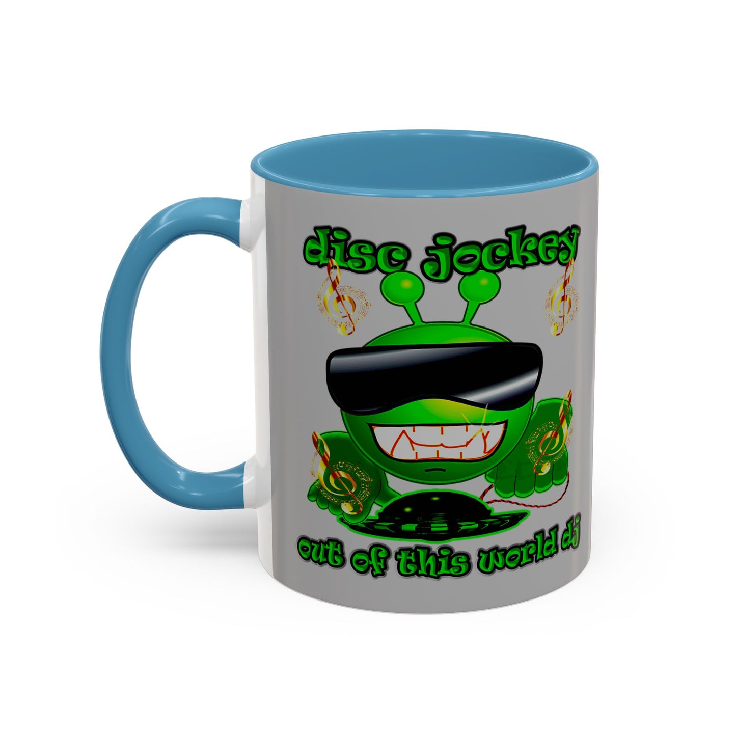 disc jockey - Accent Mug (light grey)