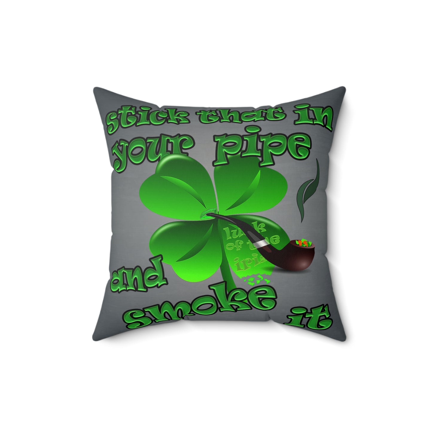 celtics logo - Faux Suede Square Pillow - (grey-light grey)