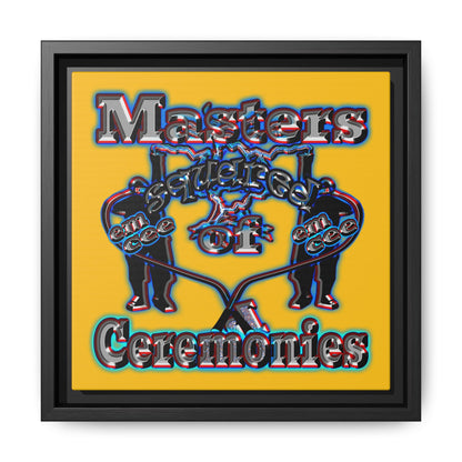 em cee squared - framed canvas art (yellow)