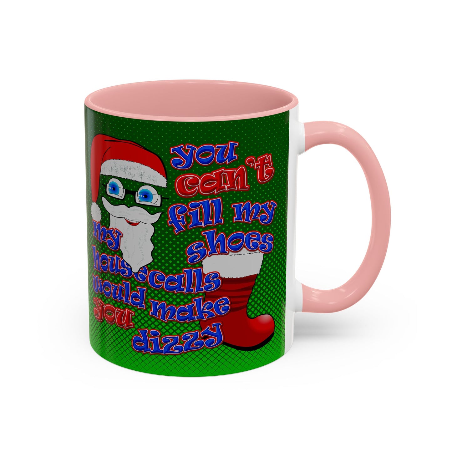santa's shoes - Accent Mug (logo green)