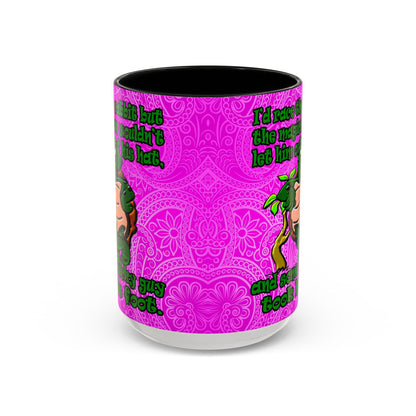 turtle race - Accent Mug (pink swirl)