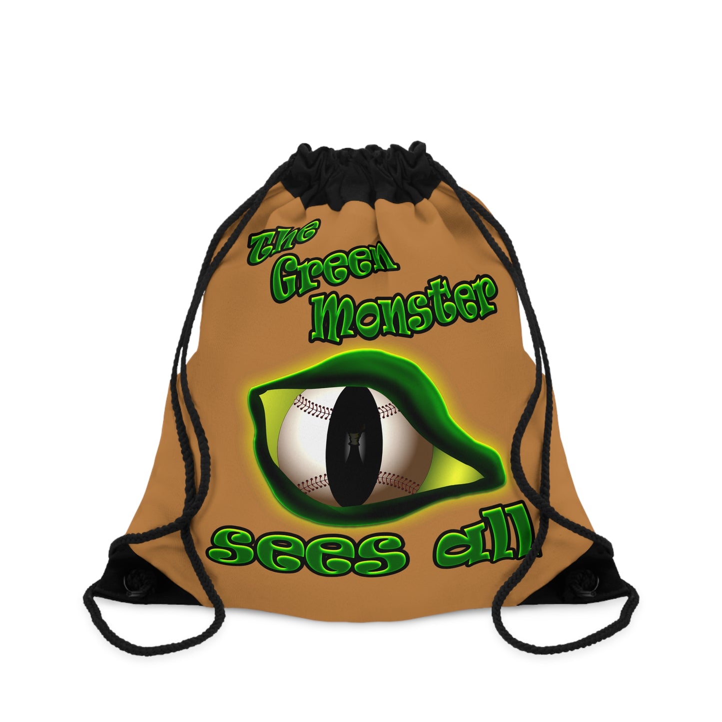 green monster - Drawstring Bag (light brown)