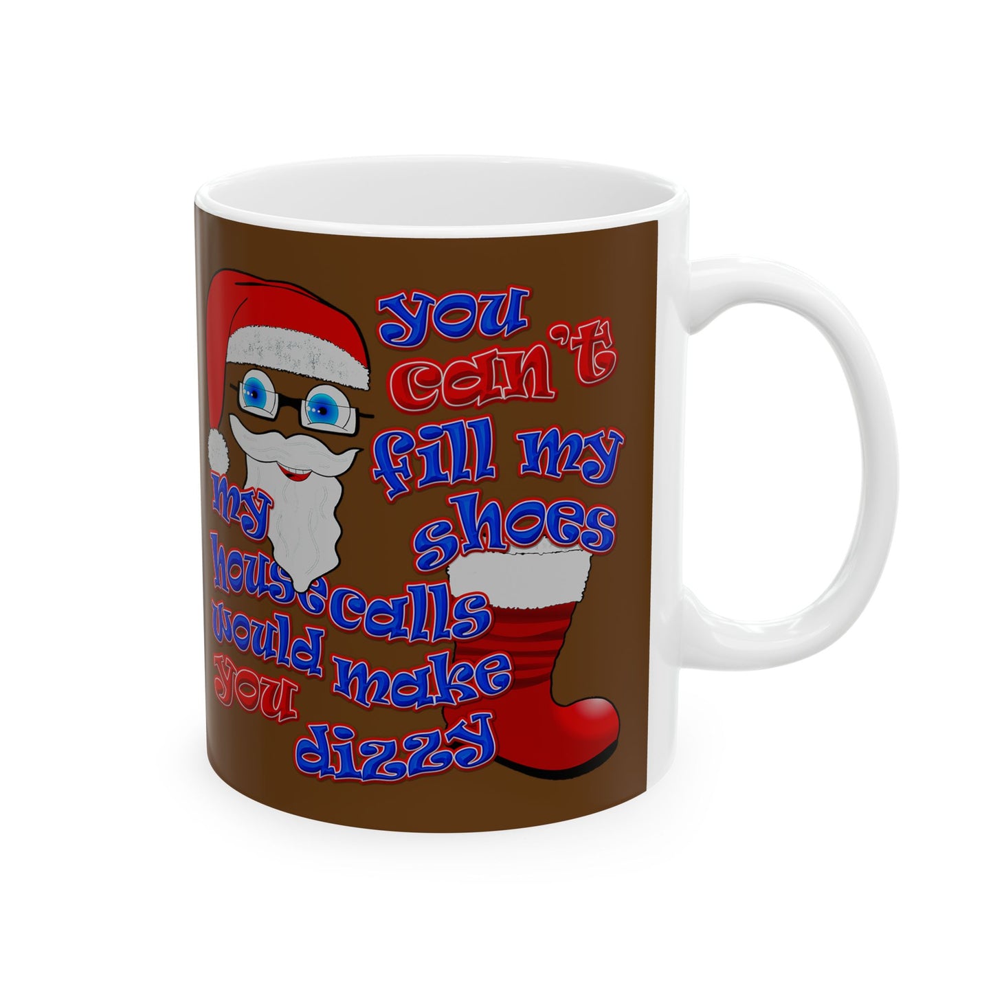 santa's shoes - White Mug (brown)