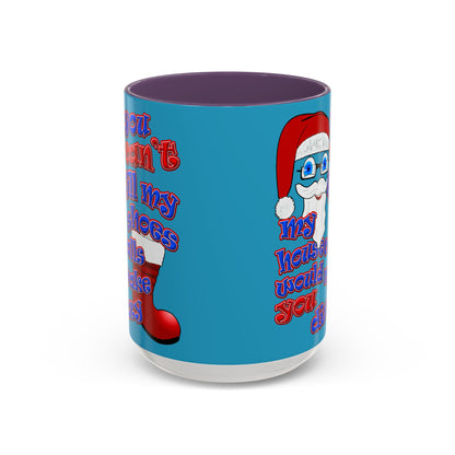 santa's shoes - Accent Mug (turquoise)