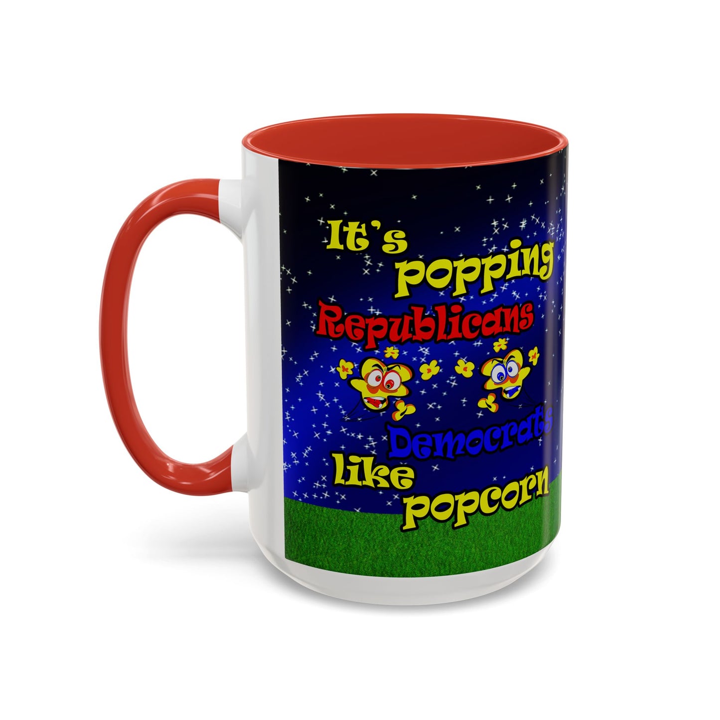 popping like popcorn - Accent Mug ('snoops' background)