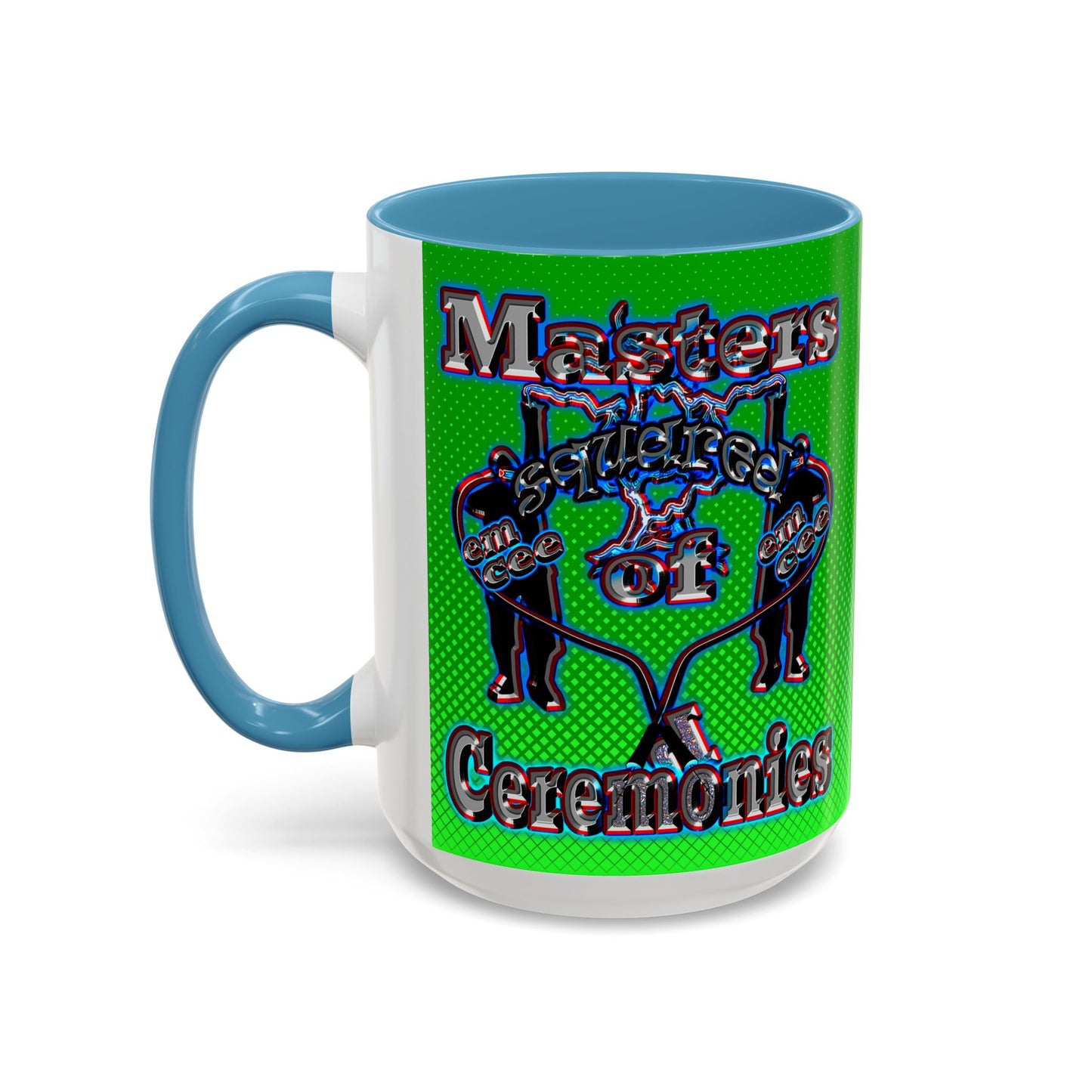 em cee squared - Accent Mug (logo green)