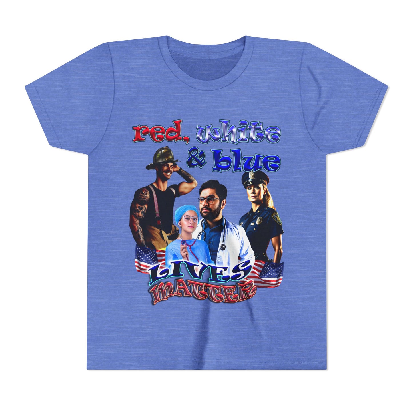 rw&b lives matter - Youth Short Sleeve Tee