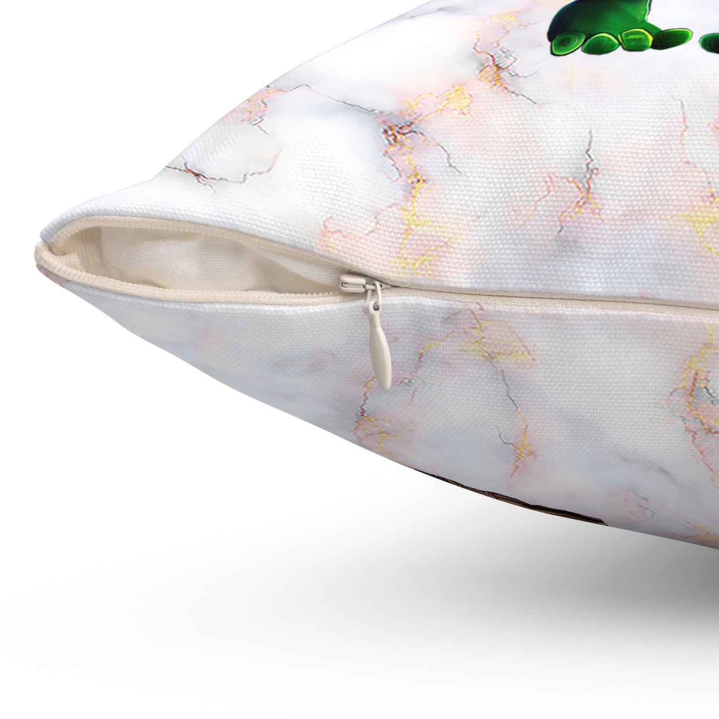 I don't care that your grey - Spun Polyester Square Pillow - (white marble)