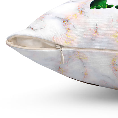 I don't care that your grey - Spun Polyester Square Pillow - (white marble)