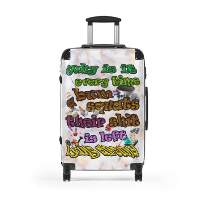 the bum's shit - Suitcase (white marble)