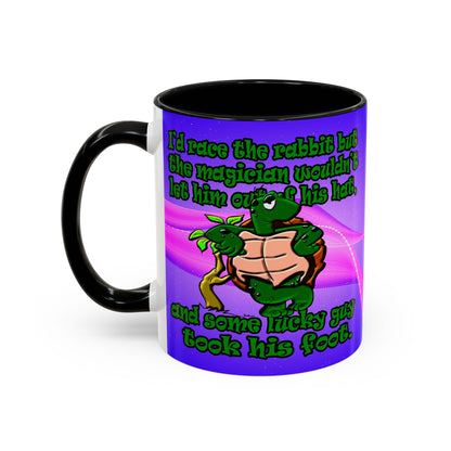 turtle race - Accent Mug (purple-pink wave)