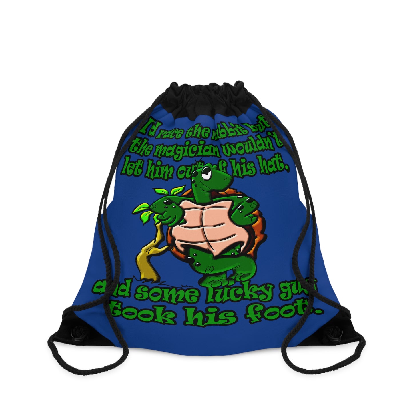 turtle race - Drawstring Bag (dark blue)