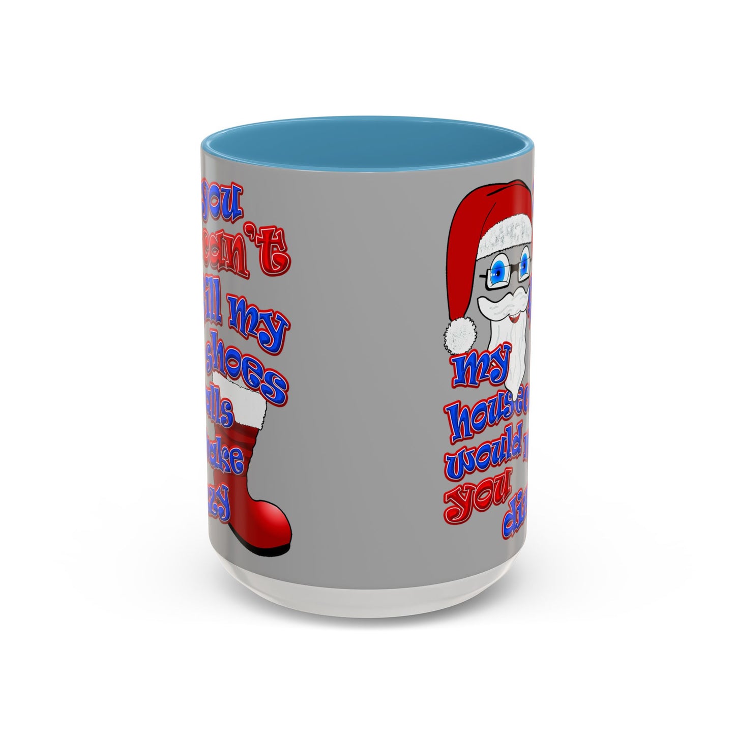 santa's shoes - Accent Mug (light grey)
