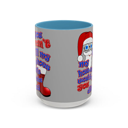 santa's shoes - Accent Mug (light grey)