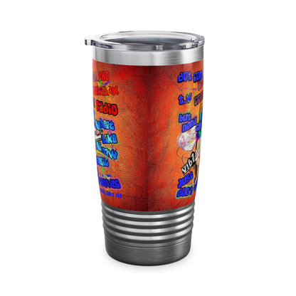 drop the beat - Ringneck Tumbler, 20oz  (burnt orange)