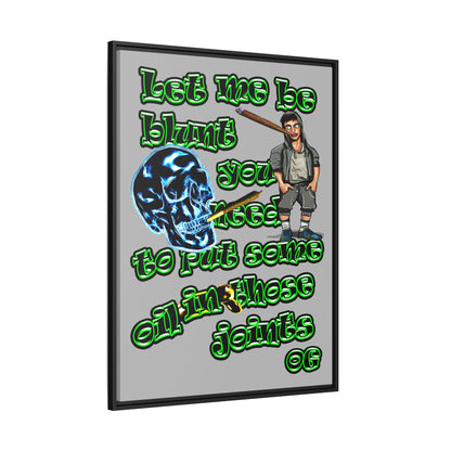 og - framed canvas art (light grey)