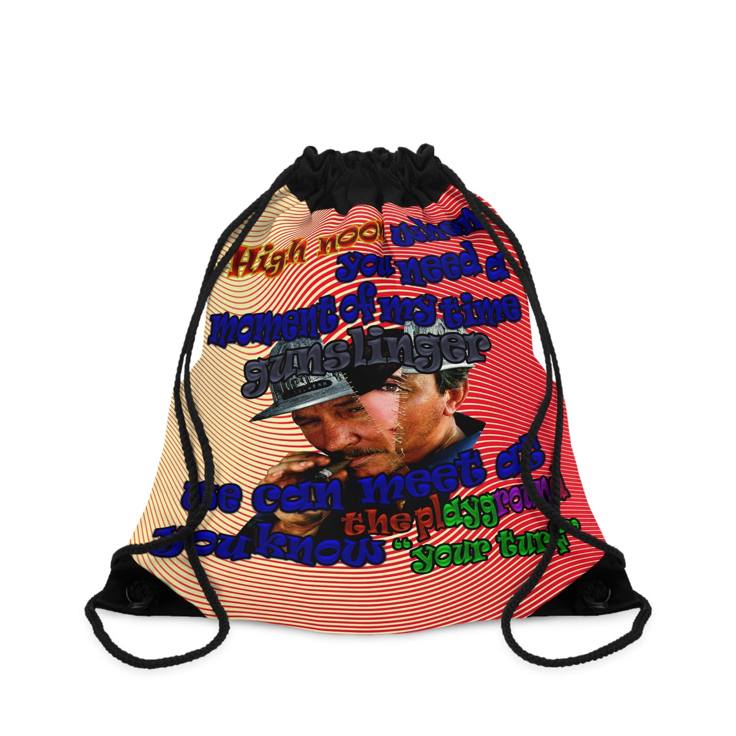 high noon - Drawstring Bag (yellow-orange wave)