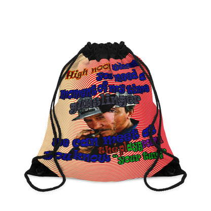 high noon - Drawstring Bag (yellow-orange wave)