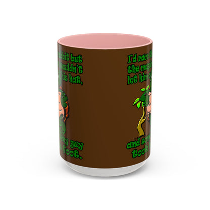 turtle race - Accent Mug (brown)