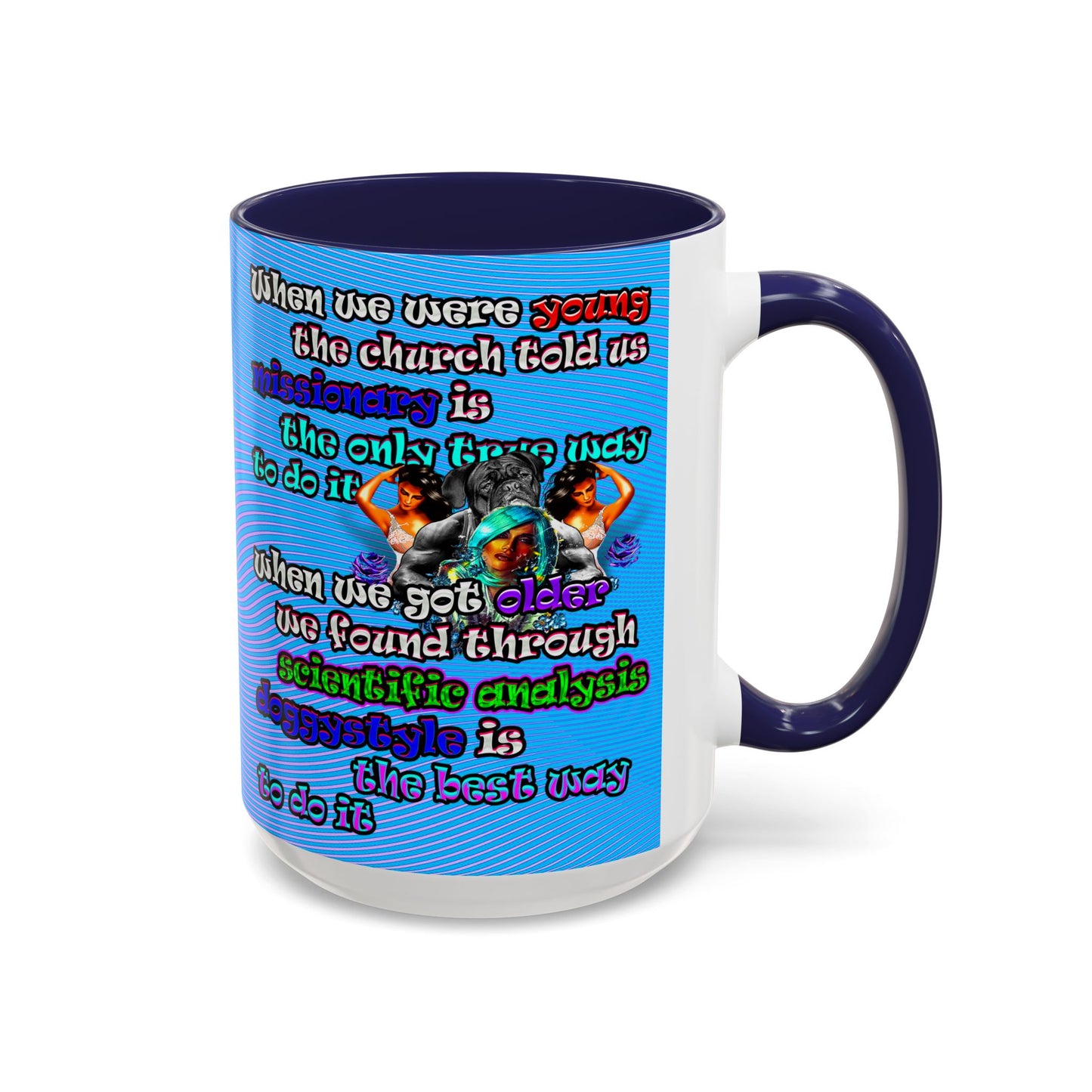 doggystyle - Accent Mug (light blue-purple wave)