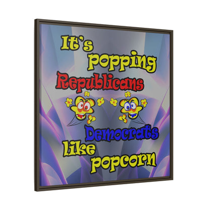 popping like popcorn - framed canvas art (grey-pink wave)