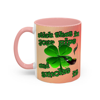 celtics logo - Accent Mug (yellow-orange wave)