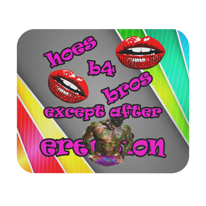 hoes b4 bros - Mouse Pad (Rectangle) (rainbow split)