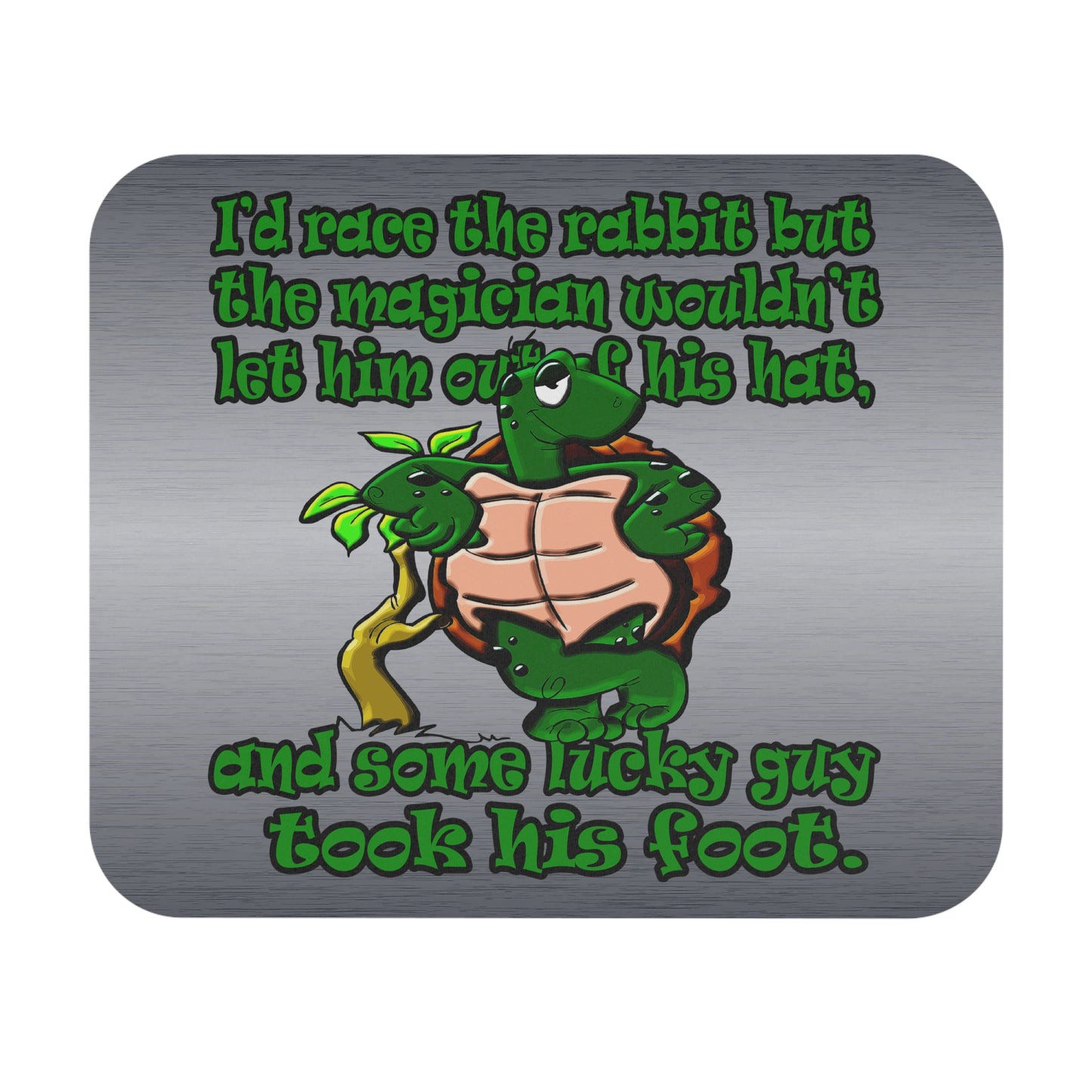 turtle race - Mouse Pad (Rectangle) (brushed nickel)