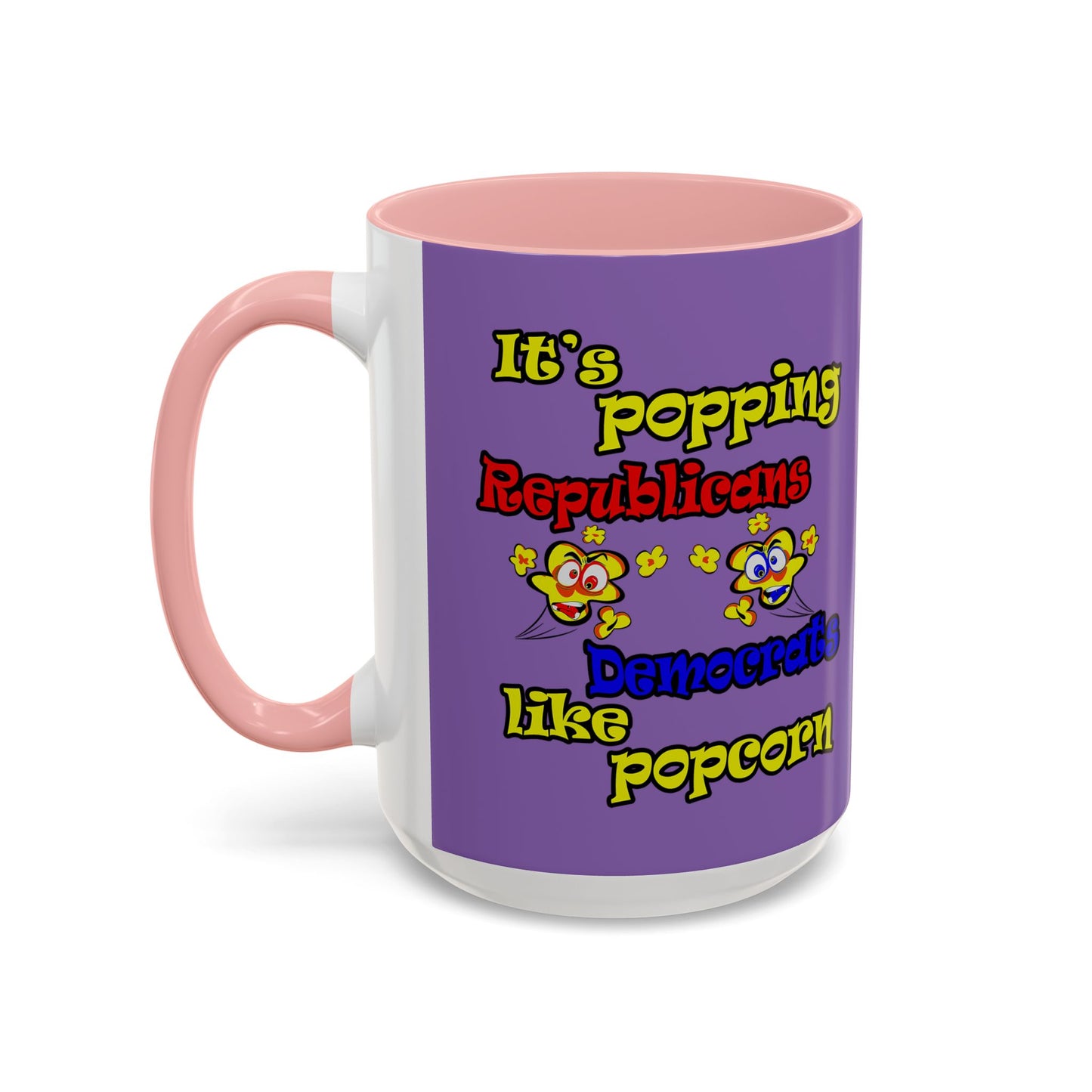 popping like popcorn - Accent Mug (light purple)