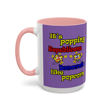 popping like popcorn - Accent Mug (light purple)